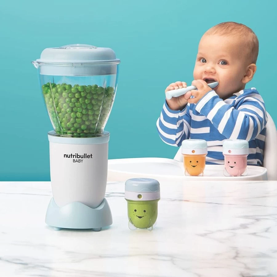 Nutribullet Baby Bullet Food Blender System for Homemade Baby Purees – Compact, BPA-Free, Includes Blender, Storage Cups & Recipe Book
