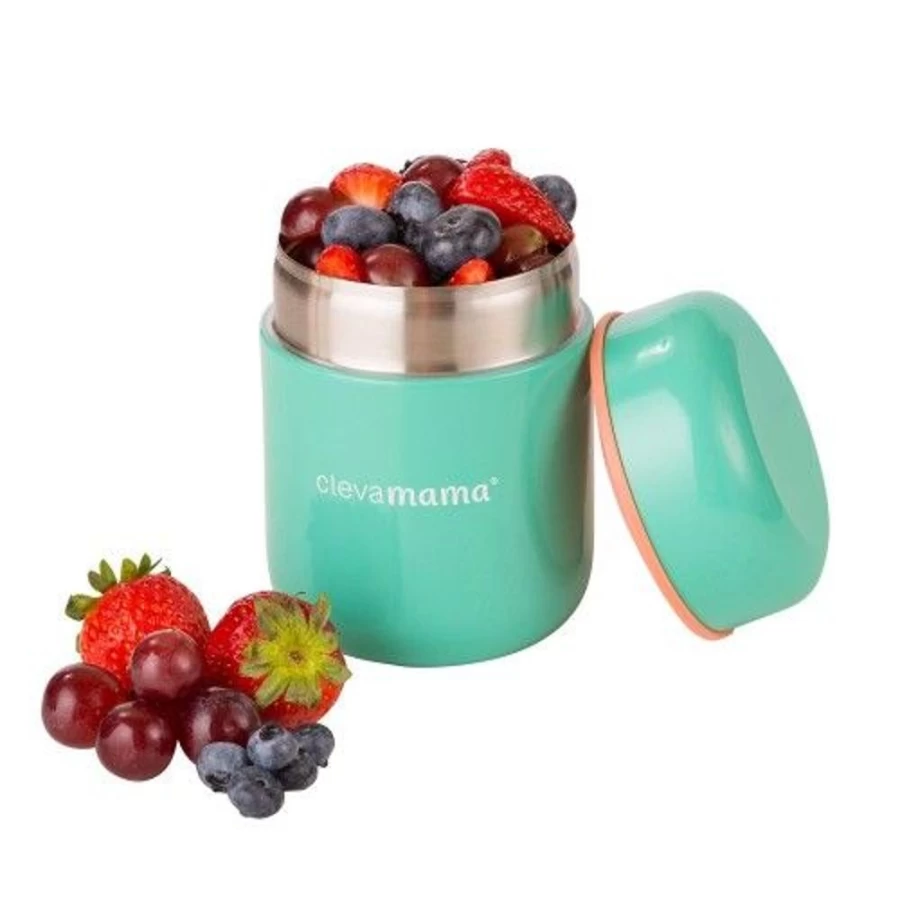 Clevamama 8-Hour Insulated Stainless Steel Flask for Kids - Leak-Proof & BPA-Free
