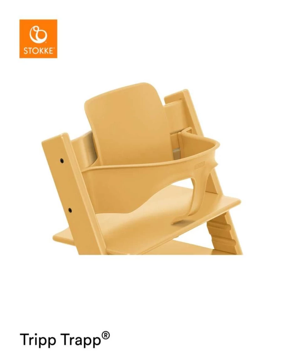 Stokke Tripp Trapp High Chair Baby Set in Sunflower Yellow – Adjustable, Ergonomic Design for Growing Kids