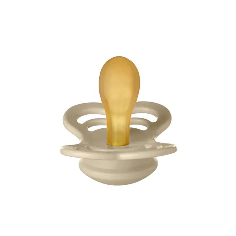 BIBS Supreme Silicone Pacifiers for Babies - BPA-Free Vanilla & Dark Oak 2-Pack, Orthodontic Newborn Soothers