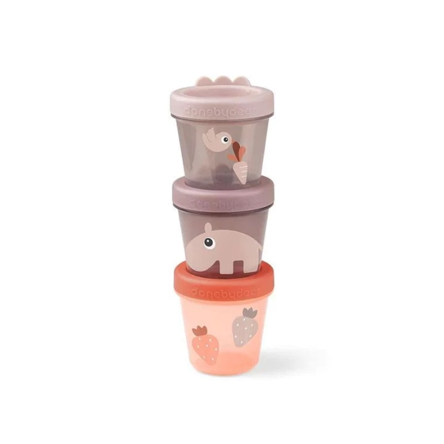 Done by Deer Baby Food Powder Storage Container - 3 Pack, BPA-Free, Airtight & Portable for On-the-Go Feeding