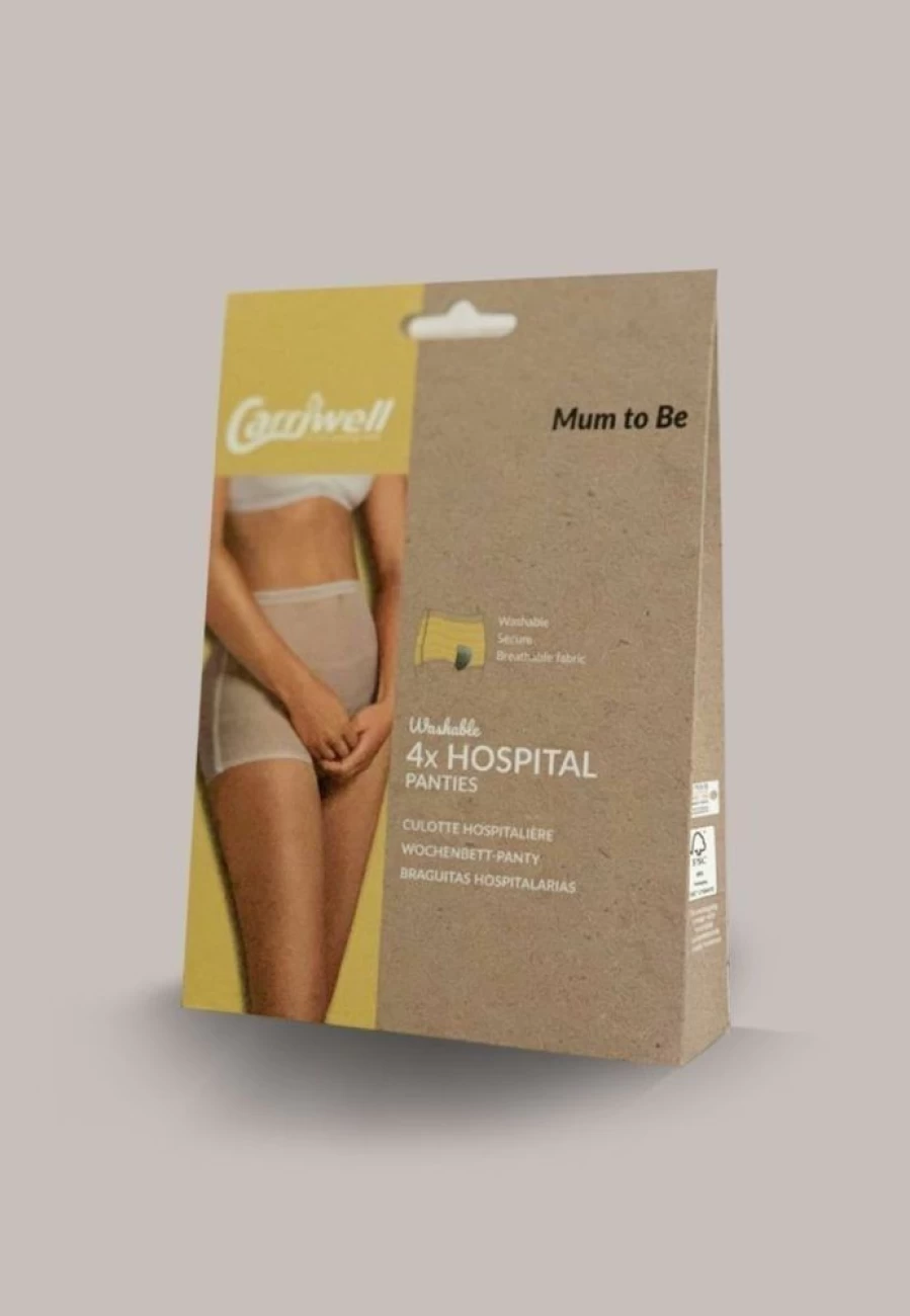 Carriwell Postpartum Underwear 4-Pack - Soft Maternity Panties for Women - One Size Fits Most