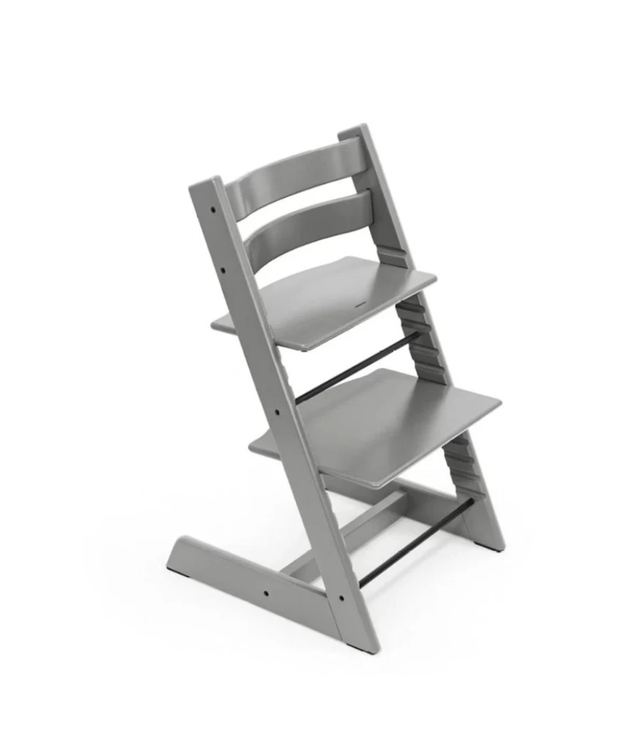 Stokke Tripp Trapp High Chair - Adjustable Baby to Toddler Wooden Chair, Ergonomic Design, Storm Grey