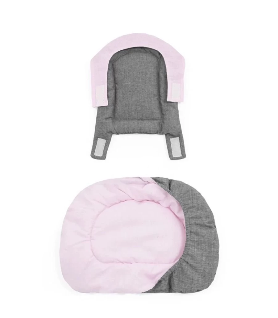 Stokke Nomi® Grey and Pink Ergonomic Cushion for High Chairs – Comfort & Support
