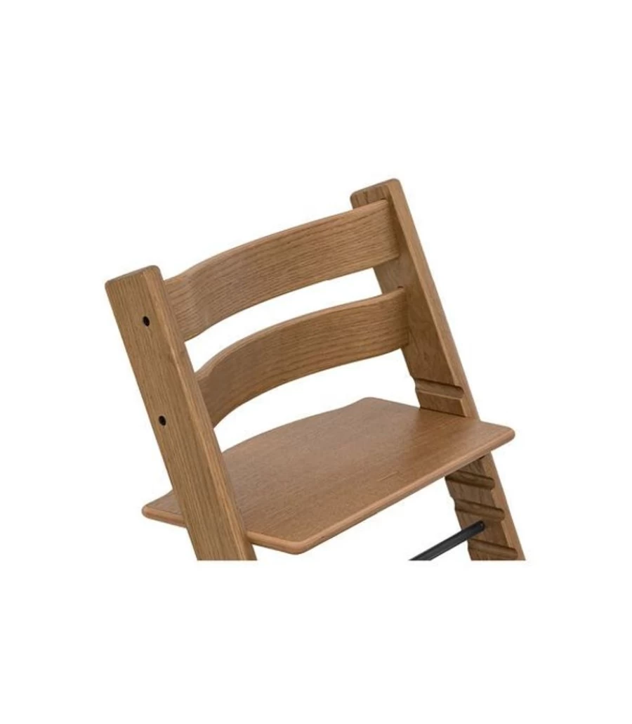 Stokke Tripp Trapp High Chair - Adjustable Wooden Baby to Toddler Seat in Oak Brown