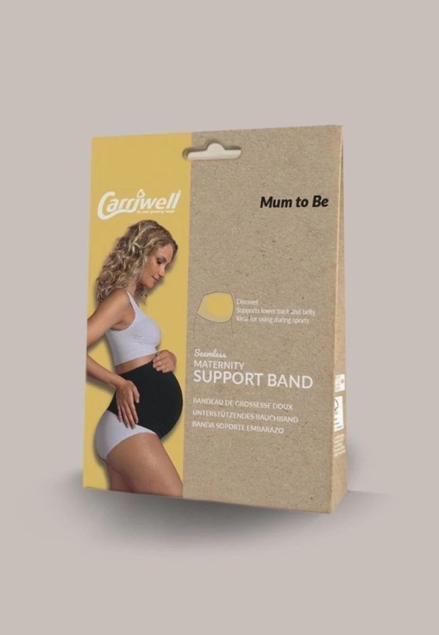 Carriwell Maternity Support Band - Medium Size, Black, Pregnancy Belly Band for Women