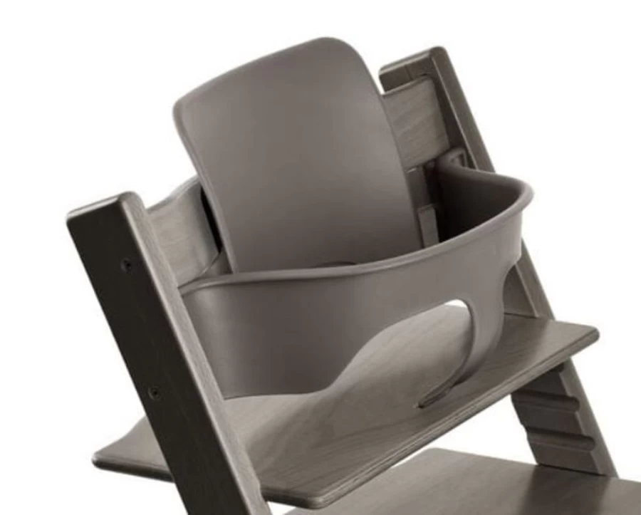 Stokke Tripp Trapp Baby Set - Adjustable High Chair in Hazy Grey for Newborns & Toddlers
