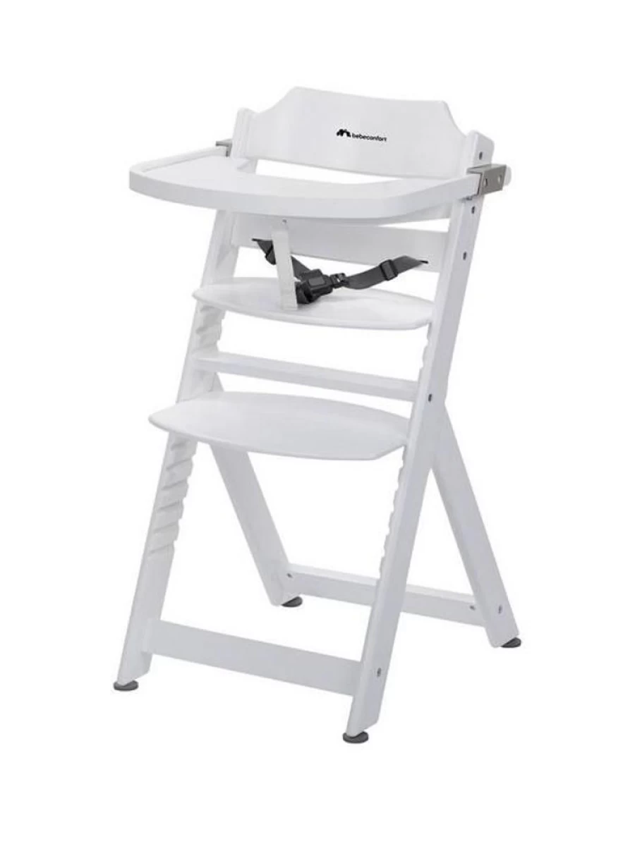 Bebe Confort Timba Highchair for Babies - Modern White Baby Feeding Chair with Adjustable Height