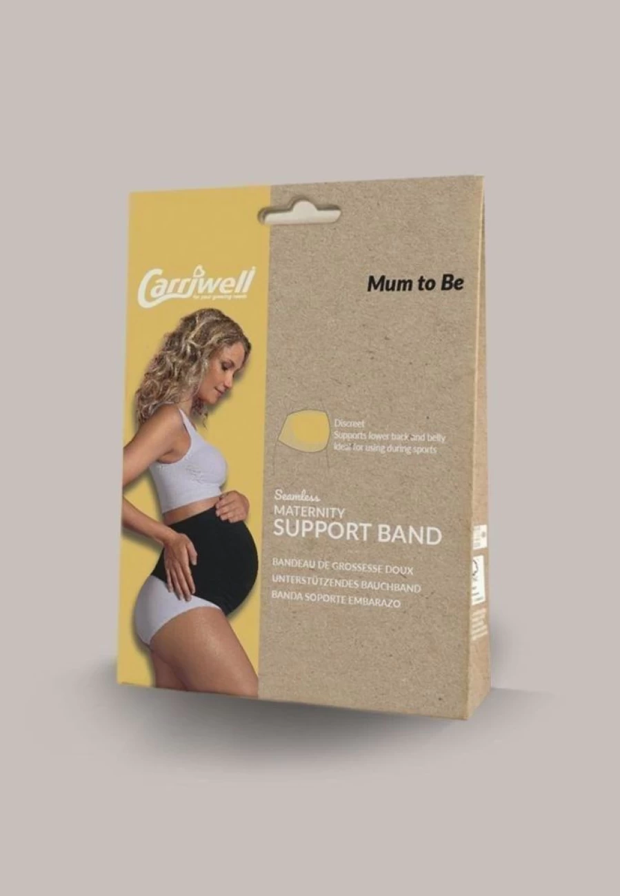 Carriwell Maternity Support Band - Large Size, Black for Pregnancy Comfort & Belly Support