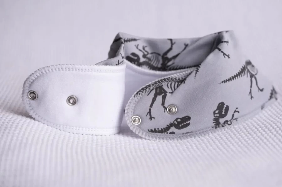 BabyBoo Organic Cotton Dinosaur Dribble Bib - Soft T-Rex Design for Babies