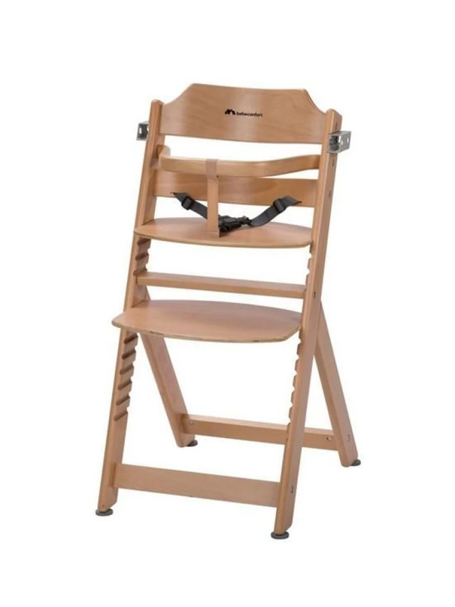 Bebe Confort Timba Highchair - Natural Wood Baby Feeding Chair with Adjustable Seat