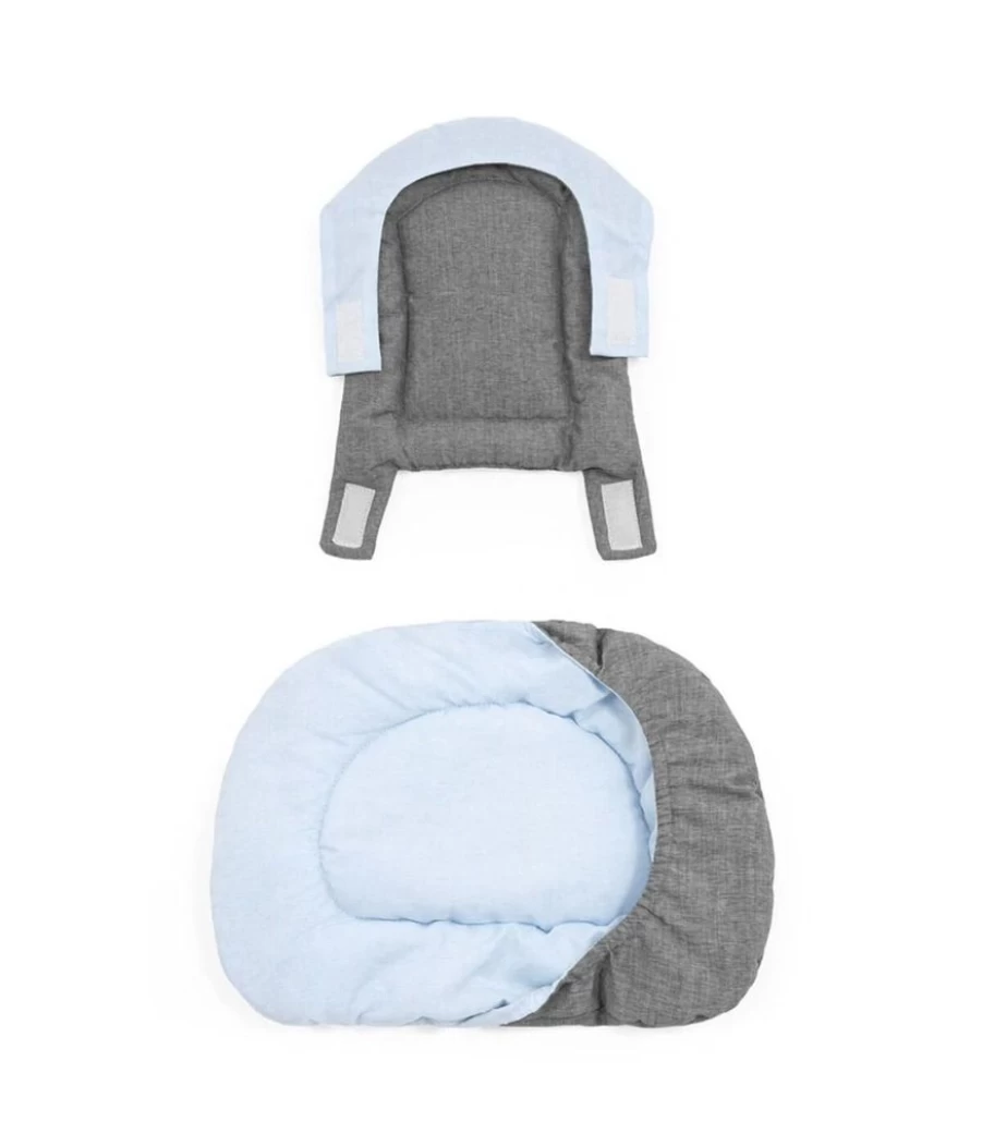 Stokke Nomi® Grey and Blue Comfort Cushion for High Chairs – Ergonomic Support & Stylish Design