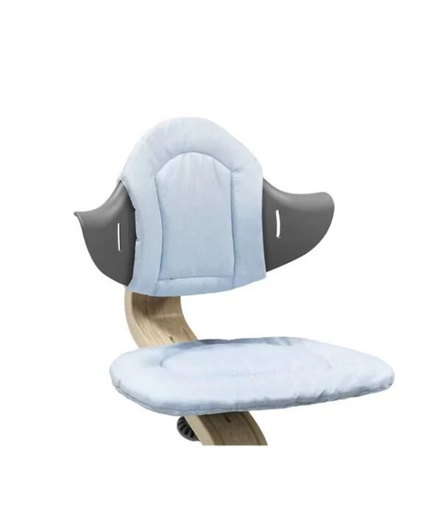Stokke Nomi® Grey and Blue Comfort Cushion for High Chairs – Ergonomic Support & Stylish Design