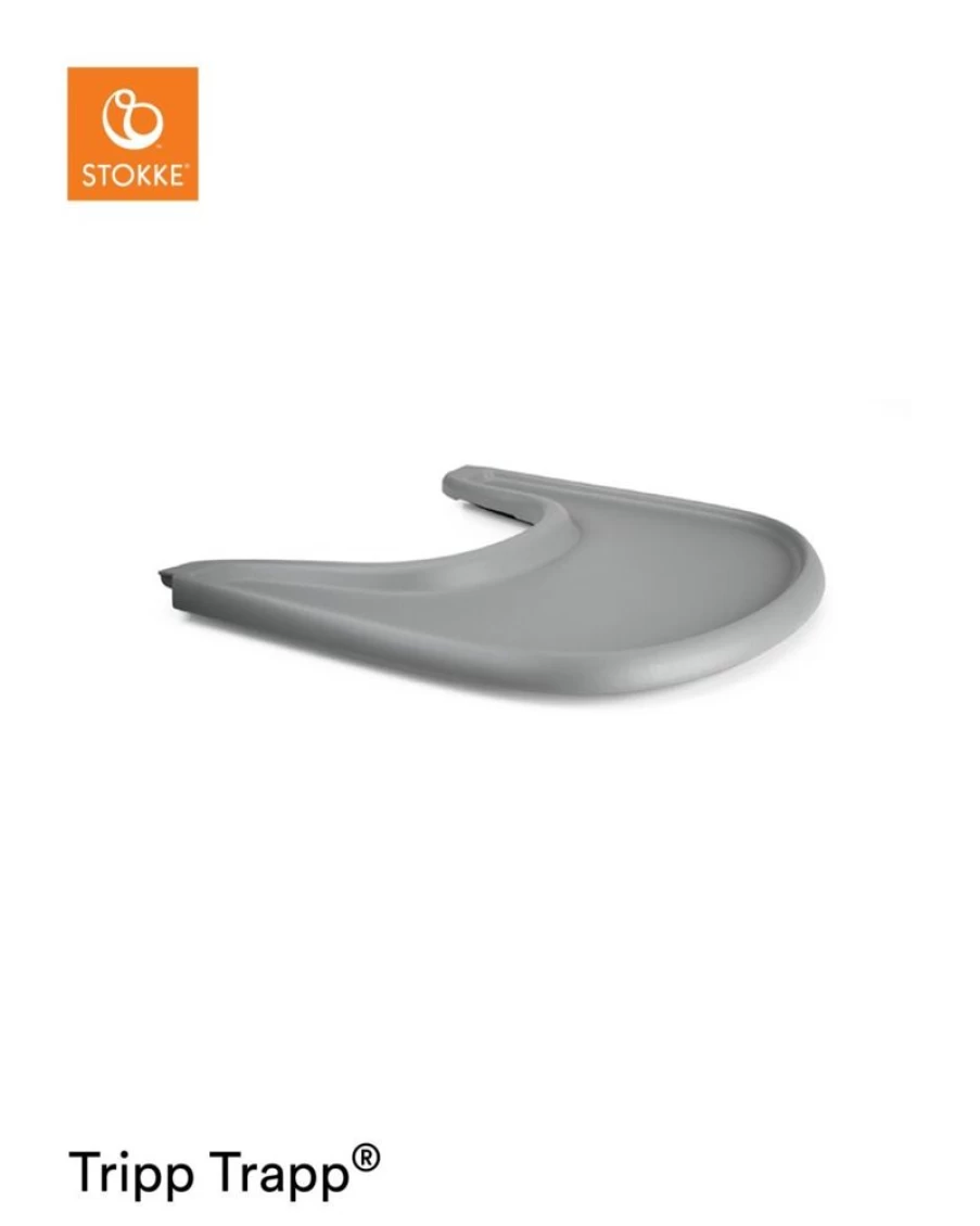Stokke Tripp Trapp Tray - Grey Feeding Tray for High Chair | Durable & Easy-Clean Baby Accessory