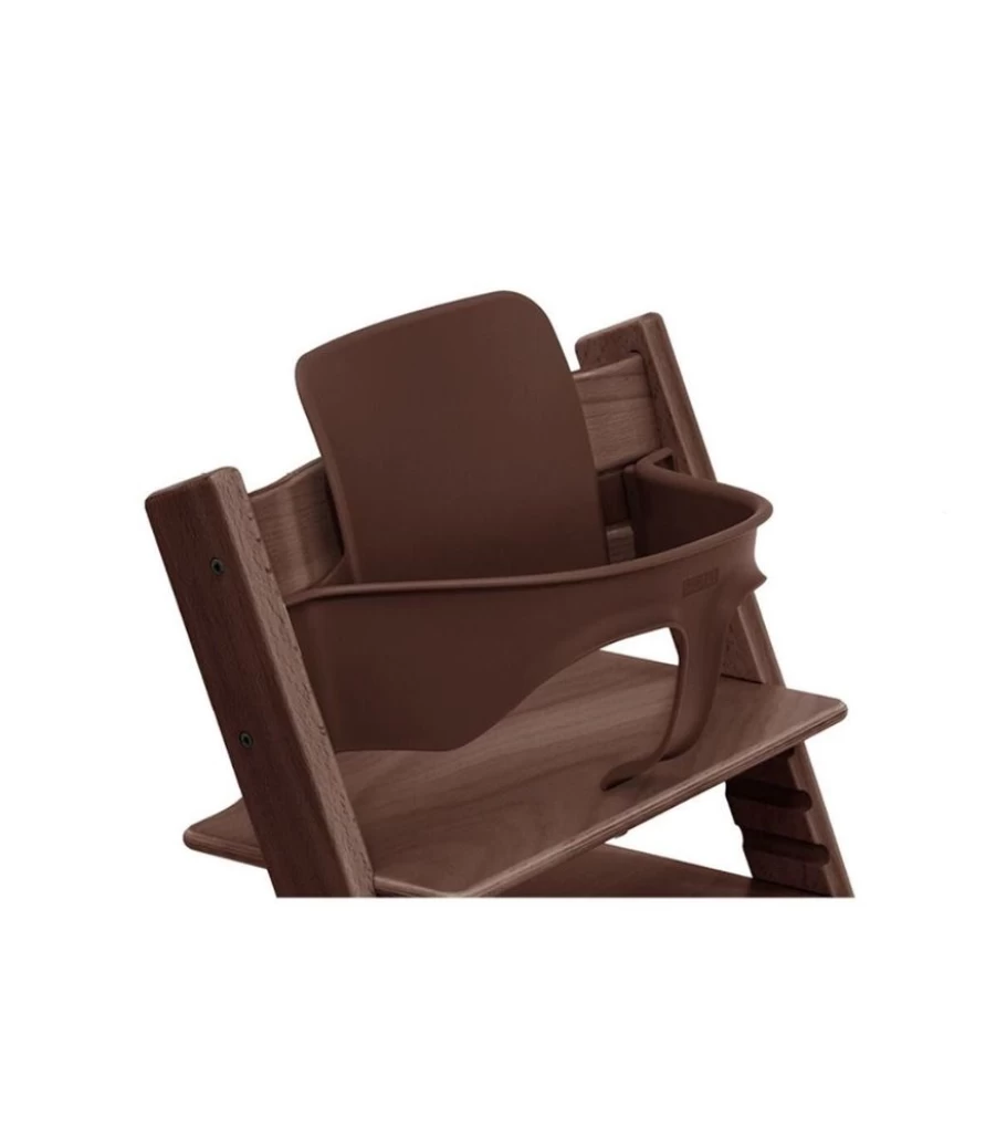 Stokke Tripp Trapp Baby Set - Adjustable High Chair for Infants, Walnut Brown, Ergonomic Design, Convertible & Grow-with-Me Seat
