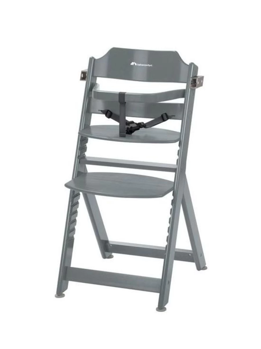 Bebe Confort Timba Highchair for Babies - Ergonomic Design, Adjustable Height, Warm Grey Color, Easy Clean