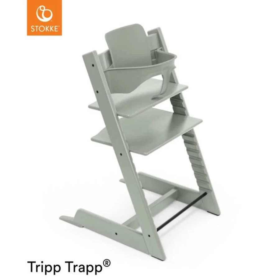 Stokke Tripp Trapp Babyset in Glacier Green – Adjustable High Chair Accessory for Babies