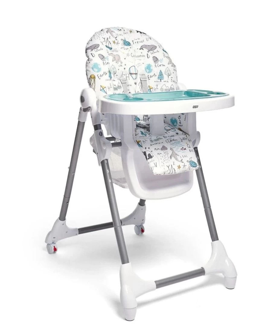 Mamas and Papas Snax Highchair - Happy Planet Baby Feeding Chair with Adjustable Features