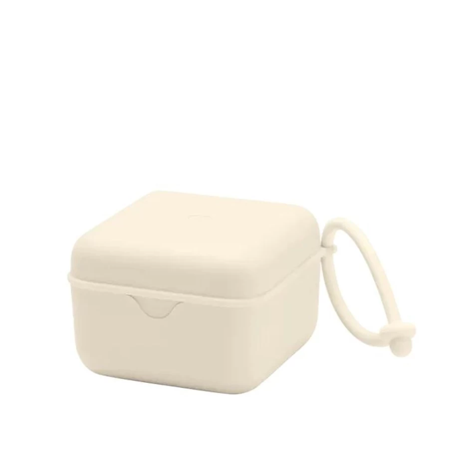 BIBS Ivory Pacifier Holder Box - Premium Baby Essentials for Secure Storage