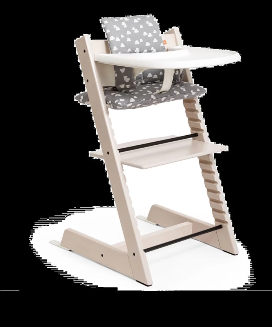 Stokke Tripp Trapp High Chair Tray - White, Adjustable Feeding Tray for Stokke Tripp Trapp Chair, Durable & Easy-Clean Baby Dish Accessory