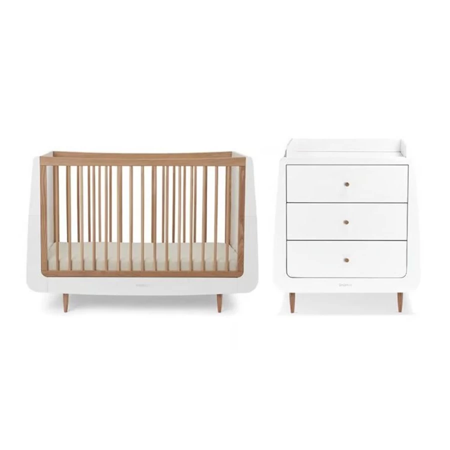 Snuz Skandi 2-Piece Nursery Furniture Set in Oak - Modern Baby Room Essentials