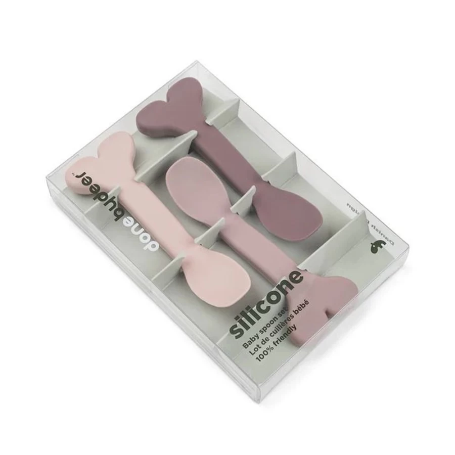 Done by Deer Silicone Baby Spoon Set - Soft, BPA-Free, 3-Pack for Infants & Toddlers - Wally Design