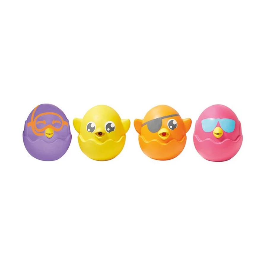 TOMY Hide & Squeak Bath Squirters Set - Fun Animal Bathtub Toys for Toddlers