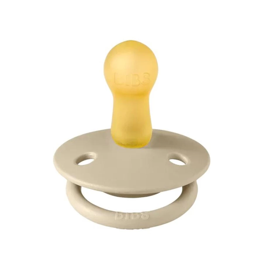 BIBS De Lux Silicone Pacifiers for Babies - Vanilla & Dark Oak 2-Pack, One Size Fits All, BPA-Free