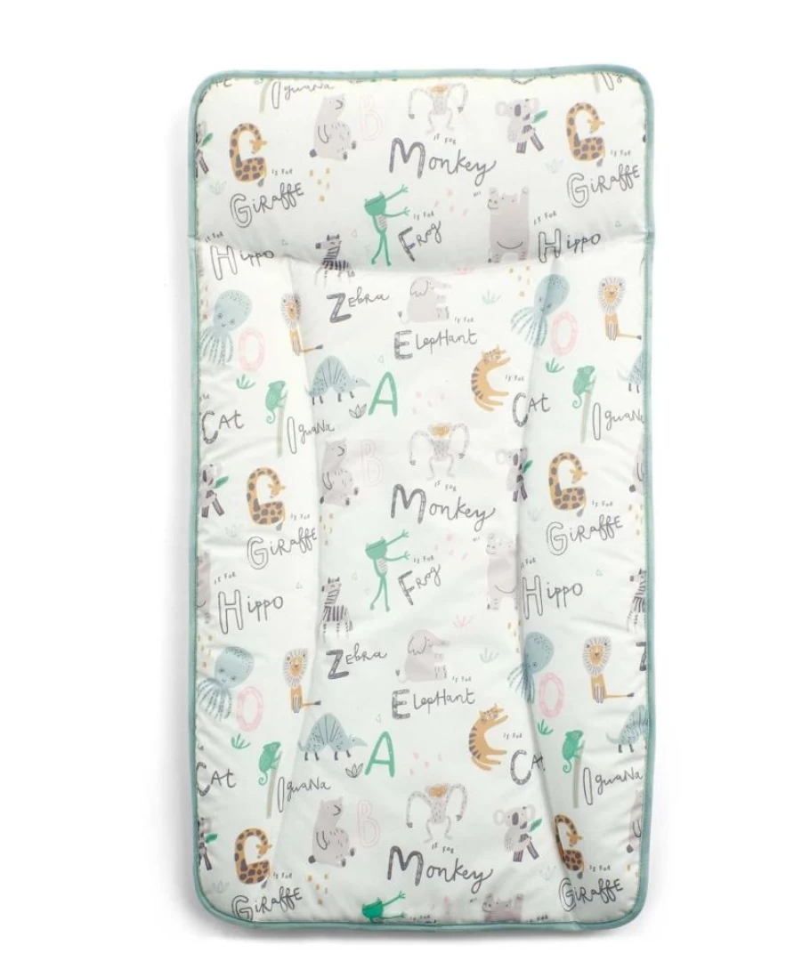 Mamas & Papas Animal Alphabet Waterproof Changing Mat - Portable Baby Changing Pad for Nursery & Travel