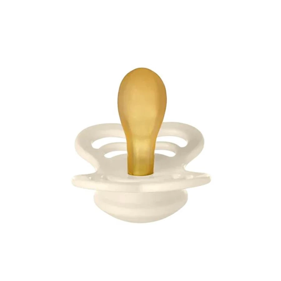 BIBS Supreme Silicone Pacifiers for Babies - 2 Pack, Ivory & Sage, BPA-Free, Orthodontic Nipple, 0-6 Months