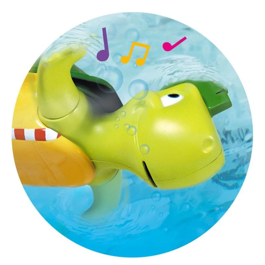 TOMY Singing Turtle Bath Toy - Fun Swimming Musical Toy for Kids