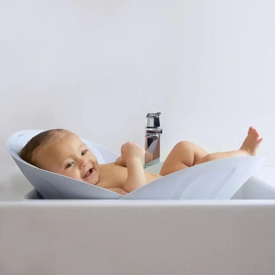 Frida Baby Soft Sink Bath Tub - Light Grey for Newborns & Infants