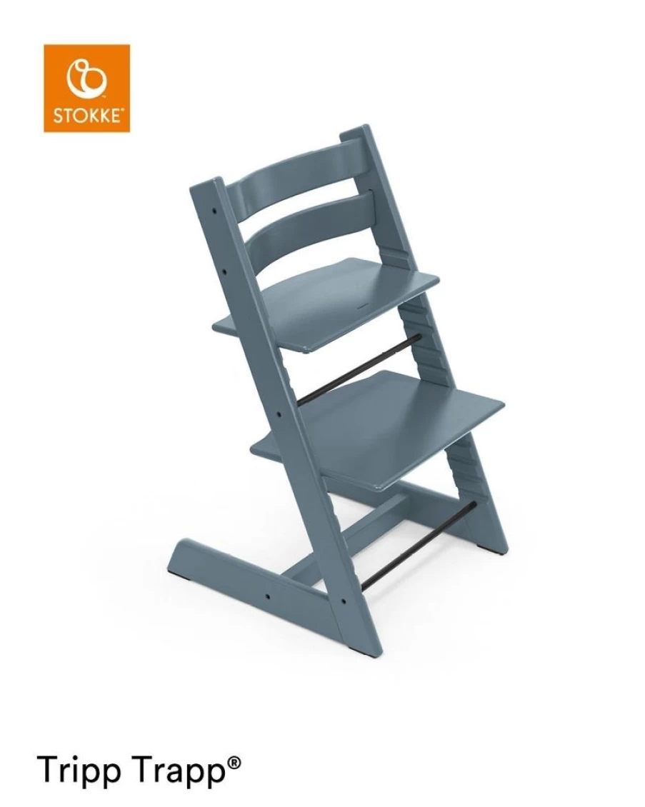 Stokke Tripp Trapp High Chair in Fjord Blue – Adjustable Ergonomic Baby & Toddler Chair