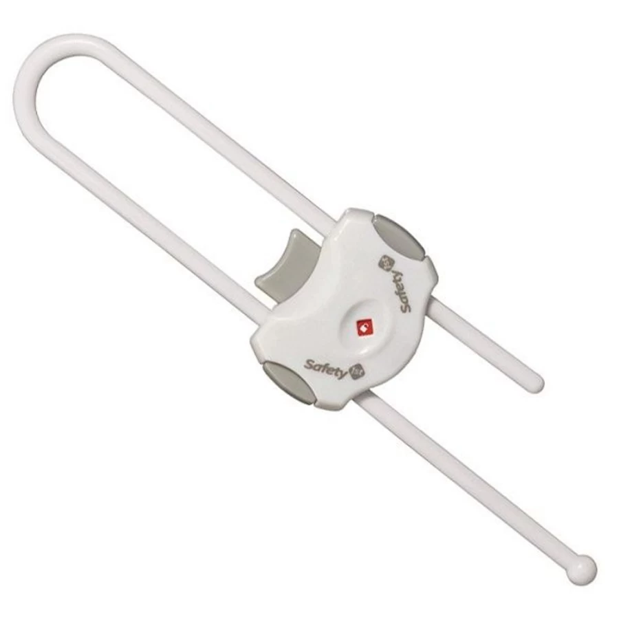Safety 1st White Child Proof Cabinet Slide Lock - Secure Baby Safety Latch for Drawers & Doors