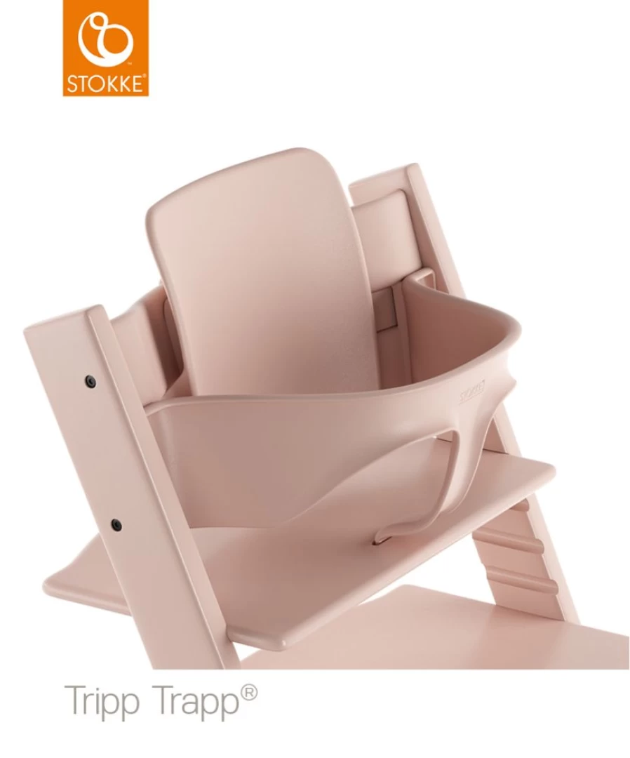 Stokke Tripp Trapp Babyset in Serene Pink – Adjustable High Chair Accessory for Babies
