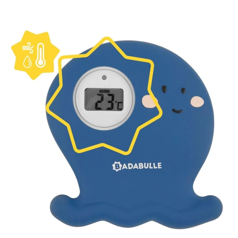 Babymoov Octopus Digital Bath Thermometer - Accurate, Waterproof Baby Safety Thermometer for Bath Time