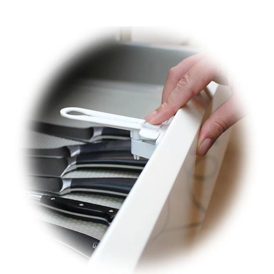 Fred 2-Pack White Adhesive Top Drawer Catches - Durable Cabinet Hardware