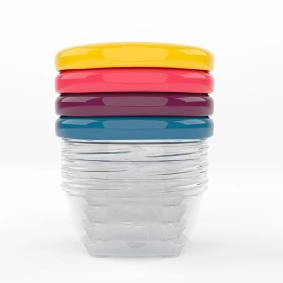 Babymoov Babybols 6-Piece Baby Food Storage Containers Set, 250ml BPA-Free Freezer & Microwave Safe