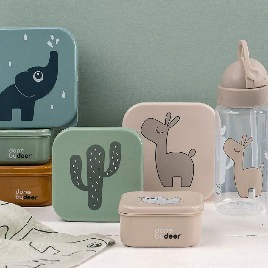 Done by Deer Straw Bottle Lalee - Sand Colored Reusable Kids Water Bottle