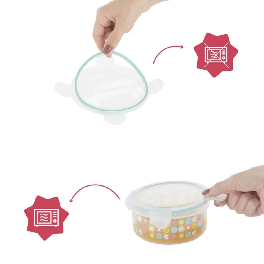 Babymoov 300ml Baby Food Storage Containers - BPA-Free, Leak-Proof, Microwave & Freezer Safe - 3-Pack for Infant & Toddler Meals
