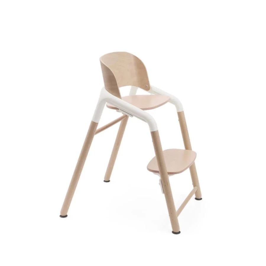 Bugaboo Giraffe High Chair in Neutral Wood and White - Modern Baby Feeding Seat