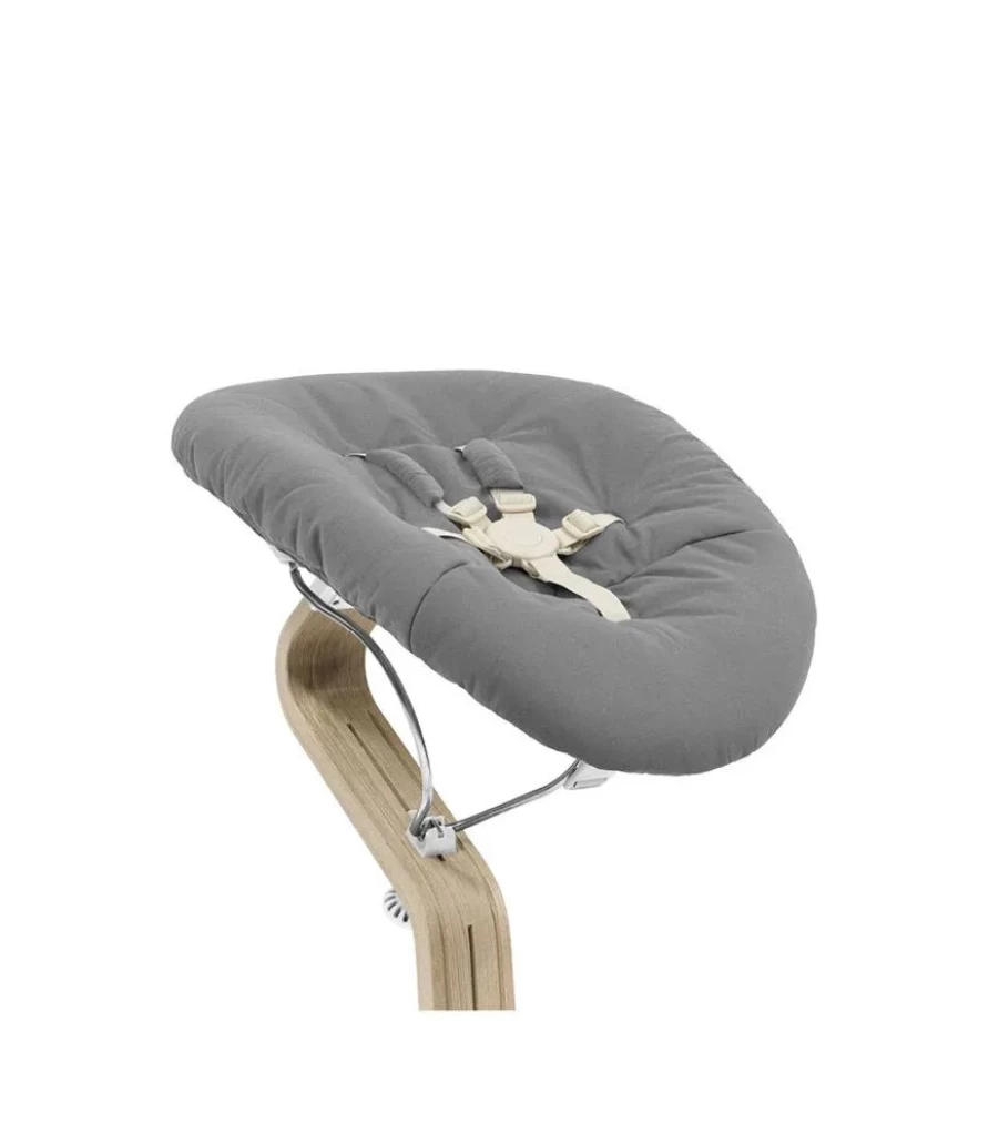 Stokke Nomi Newborn Set - Premium White & Grey Sand Baby Chair for Newborns