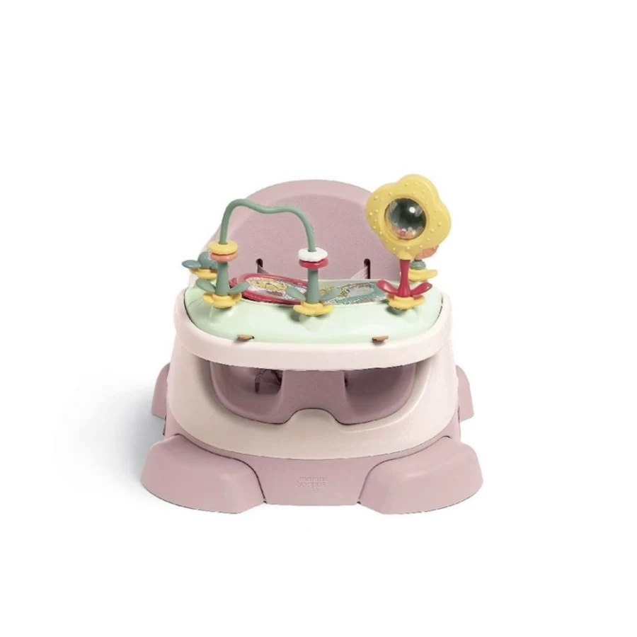 Mamas & Papas Bug 3-in-1 Multi-Use Floor Seat, Booster Seat & Activity Tray for Babies & Toddlers - Blossom Pink Feeding Essentials