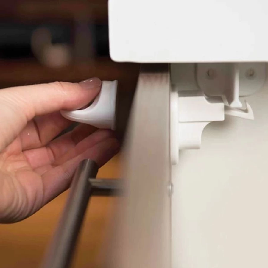 Fred Pure White Invisible Magnet Lock 2-Pack - Strong Hidden Cabinet Latch for Seamless Home Design