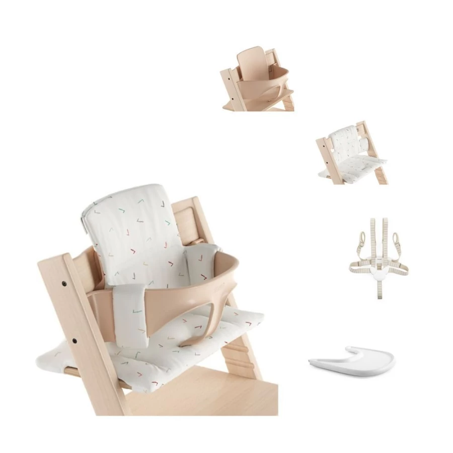 Stokke Tripp Trapp High Chair Weaning Bundle – Adjustable Baby Feeding Set