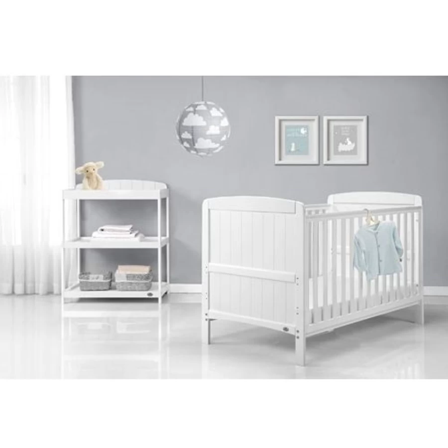 Babylo Sienna White Baby Changing Table - Portable and Stylish Nursery Essential